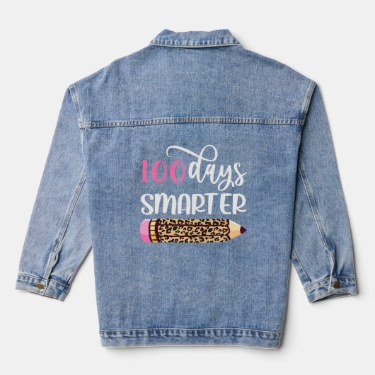 100 dagen slimmer potlood 100 dagen Schoo Denim Jacket (Achterkant)