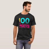 100 dagen slimmer potlood 100 dagen schoolkoffie t-shirt (Voorkant volledig)