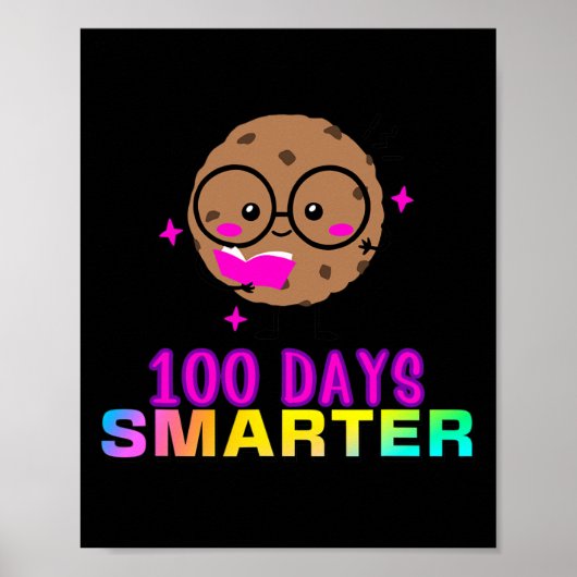 100 dagen Slimmer Smart Cookie met GLES Schattige  Poster (Voorkant)