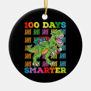 100 dagen slimmer T Rex dinosaurus 100ste dag scho Keramisch Ornament