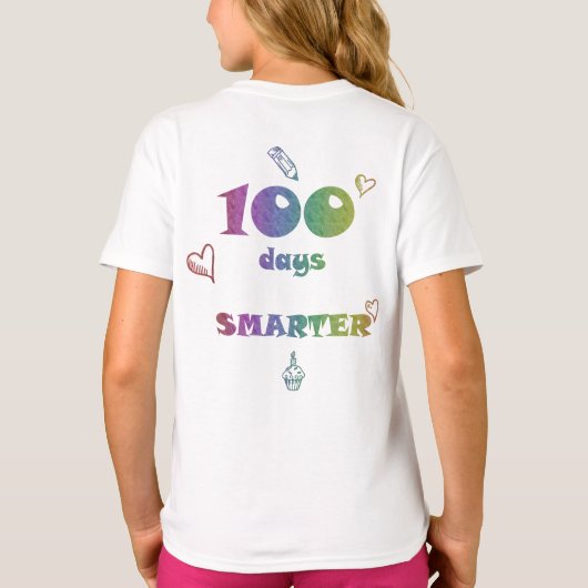 100 dagen slimmer T-Shirt – T-shirt voor 100 (Achterkant)