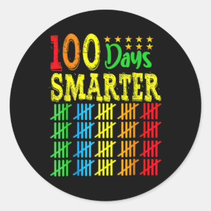 100 dagen slimmer telend knoeiboeldagen van Schoo Ronde Sticker
