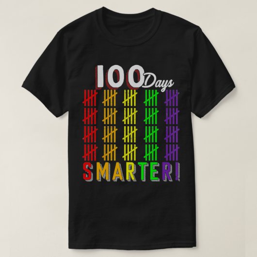 100 dagen slimmer telend knoeiboelmerken 100e dag  t-shirt (Design voorkant)