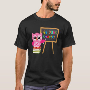100 Dagen Slimmer Uil Lerares Meisjes Kind 100ste T-shirt