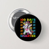 100 dagen slimmer Unicorn 100e schooldag Ronde Button 5,7 Cm (Voorkant /achterkant)