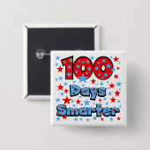 100 dagen slimmer vierkante button 5,1 cm (Voorkant /achterkant)