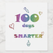 100 Dagen Slimmer Wijnlabel – Grappig Leraar Cadea Wijn Etiket (Enkel label)