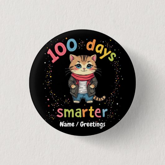 "100 dagen slimmer" zijn ronde button 3,2 cm (Voorkant)