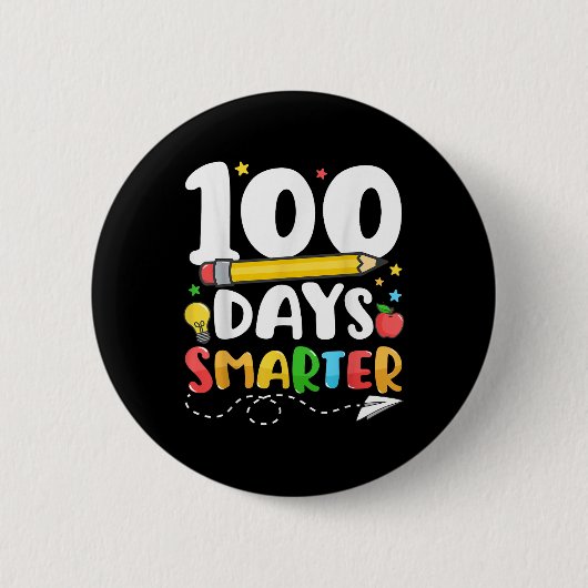 100 dagen slimmere 100e dag schoolleraar ronde button 5,7 cm (Voorkant)