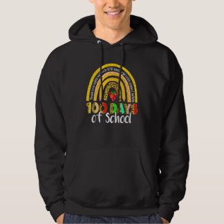 100 dagen slimmere 100e dag schoolregenboog hoodie