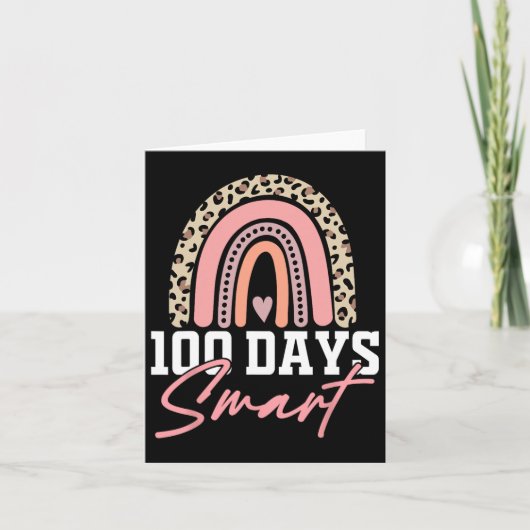 100 dagen slimmere 100e dag schoolregenboog kaart (Voorkant)