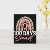 100 dagen slimmere 100e dag schoolregenboog kaart (Gele Bloem)