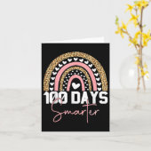 100 dagen slimmere 100e dag schoolregenboog kaart (Gele Bloem)