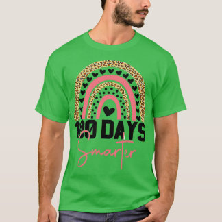 100 dagen slimmere 100e dag schoolregenboog t-shirt