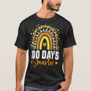 100 dagen slimmere 100e dag schoolregenboog t-shirt