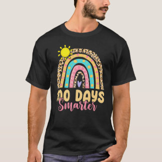 100 dagen slimmere 100e dag schoolregenboog t-shirt