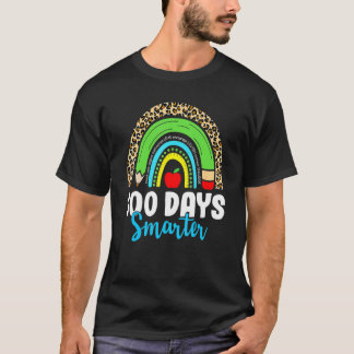 100 dagen slimmere 100e dag schoolregenboog t-shirt