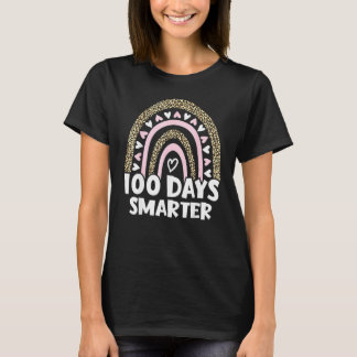 100 dagen slimmere 100e dag schoolregenboog t-shirt