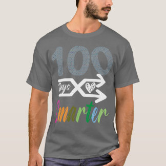 100 dagen slimmere 100e dag schoolregenboog t-shirt