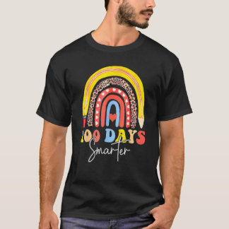 100 dagen slimmere 100e dag schoolregenboog t-shirt