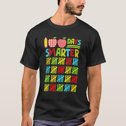 100 dagen slimmere 100e dag schoolstudent t-shirt (Voorkant)