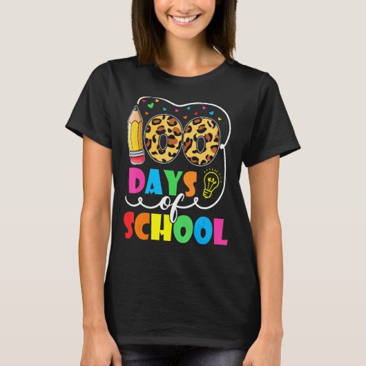 100 dagen slimmere 100e dag schoolstudent t-shirt (Voorkant)