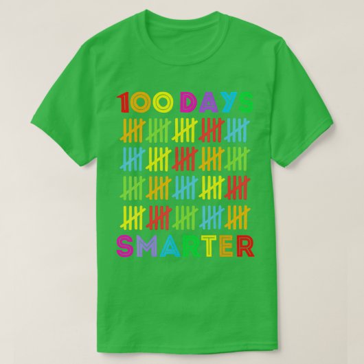 100 dagen slimmere 100e dag schoolstudent t-shirt (Design voorkant)