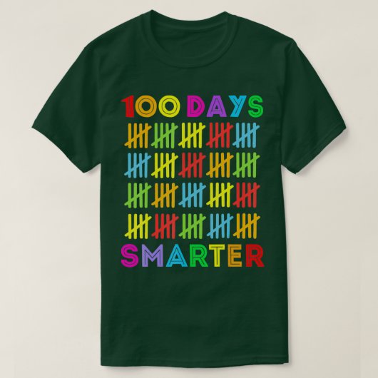 100 dagen slimmere 100e dag schoolstudent t-shirt (Design voorkant)