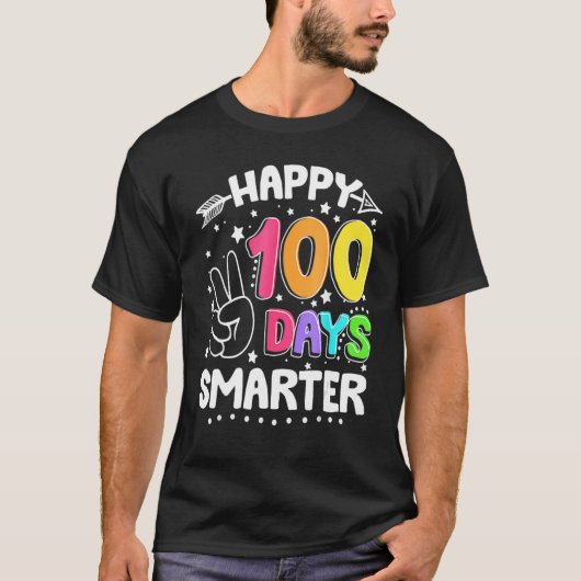 100 dagen slimmere 100e dag schoolteken t-shirt (Voorkant)