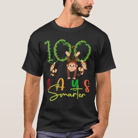 100 dagen slimmere aap Kinderen 100e dag van de T- T-shirt (Voorkant)