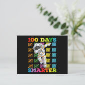 100 dagen slimmere astronaut 100ste dag van de sch briefkaart (Staand voorkant)