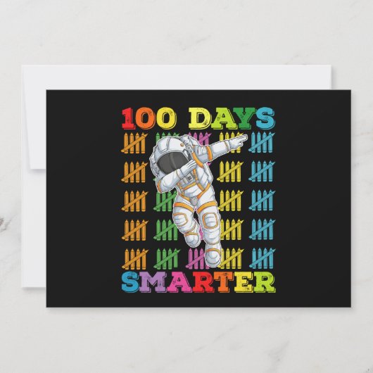 100 dagen slimmere astronaut 100ste dag van de sch kaart (Voorkant)