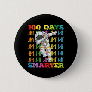 100 dagen slimmere astronaut 100ste dag van de sch ronde button 5,7 cm