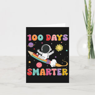 100 dagen Slimmere Astronaut Outer Space Boys Kind Kaart