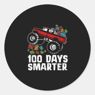 100 dagen slimmere chauffeur vrachtwagen Happy 100 Ronde Sticker