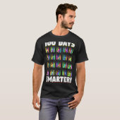 100 dagen slimmere Crayons-student 100 dagen Scho T-shirt (Voorkant volledig)
