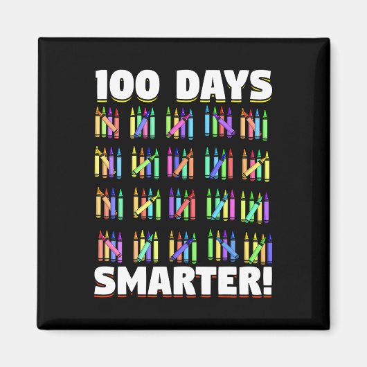 100 dagen slimmere Crayons studenten geven 100 dag Magneet (Voorkant)
