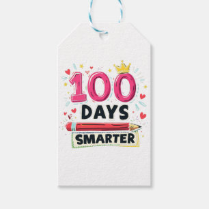 100 dagen slimmere dagen van de leerkracht cadeaulabel