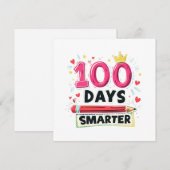100 dagen slimmere dagen van de leerkracht feestdagenkaart (Voorkant / Achterkant)
