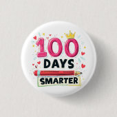 100 dagen slimmere dagen van de leerkracht ronde button 3,2 cm (Voorkant)