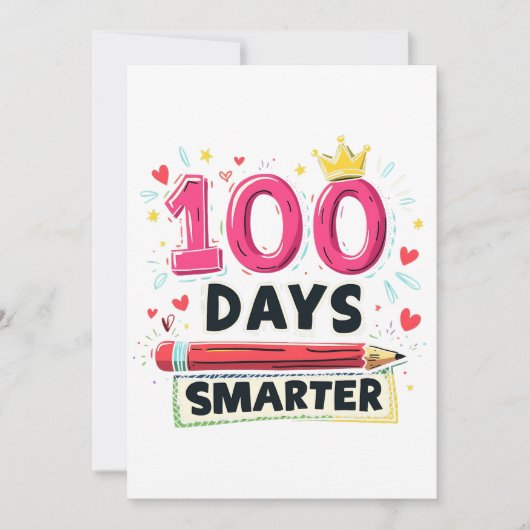 100 dagen slimmere dagen van de leerkracht save the date (Voorkant)