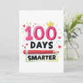 100 dagen slimmere dagen van de leerkracht save the date (Staand voorkant)