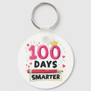 100 dagen slimmere dagen van de leerkracht sleutelhanger