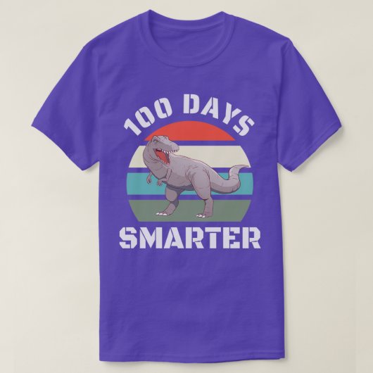 100 dagen slimmere dinosaurus Funny Gift for Stude T-shirt (Design voorkant)