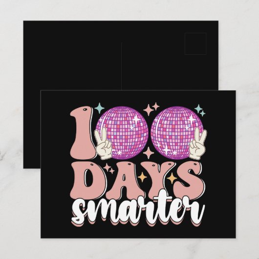 100 dagen slimmere discobal 100ste dag van de scho briefkaart (Voorkant / Achterkant)