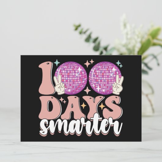 100 dagen slimmere discobal 100ste dag van de scho kaart (Staand voorkant)