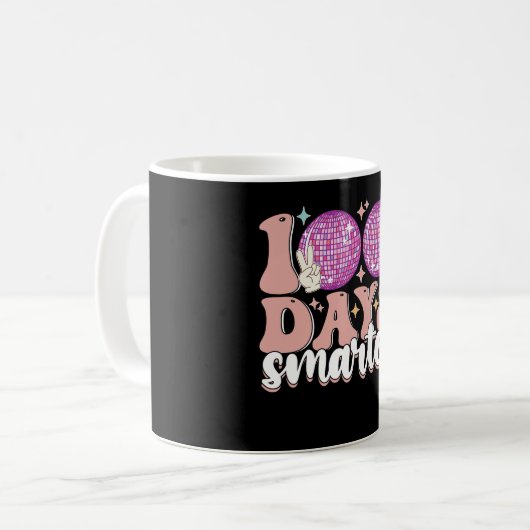 100 dagen slimmere discobal 100ste dag van de scho koffiemok (Voorkant links)
