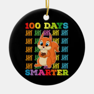 100 dagen slimmere eekhoorn 100e dag van school keramisch ornament