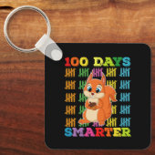 100 dagen slimmere eekhoorn 100ste dag van school sleutelhanger (Voorkant)