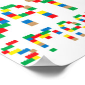 100 dagen slimmere Funny School Blocks voor jongen Poster (Hoek)